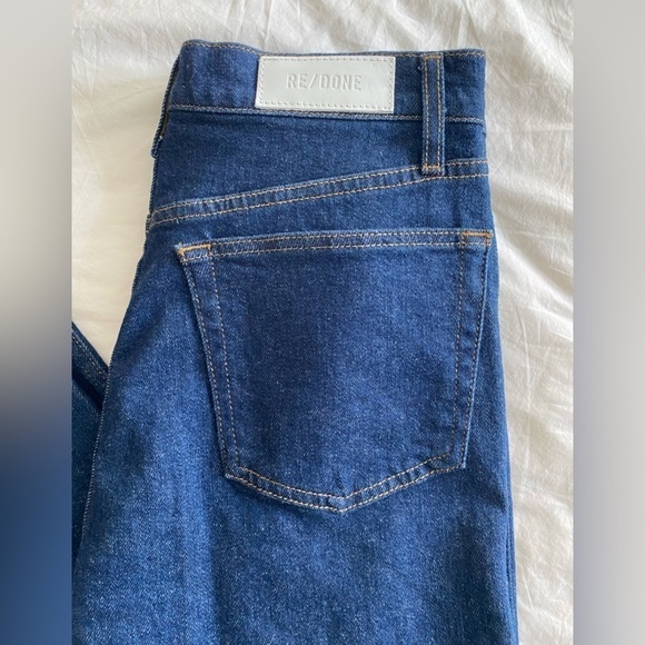 Re/Done- NWT Rigid Like 90s High Rise Loose Dark Denim Jeans - Picture 3 of 9